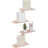  Polica na zidu s policom Zidne 4 pcs Ružičasta 30 x 9 x 2 5 cm - Ružičasta 30 x 9 cm 4 | shoptok.hr