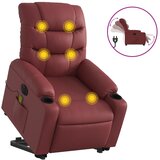  The Living Store Električni masažni stol s funkcijo vstajanja rdeče umetno usnje - Električni Masažni Naslanjač S Funkcijo Vstajanja, (21443044) | Shoptok.si