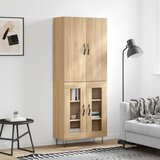  Visoka komoda hrasta sonome 69,5x34x180cm od konstruiranog drva Slike