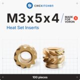 CNC Kitchen Threaded Inserts M3 VORON, M3 x 5 x 4 (100 pcs) | Eponuda.com