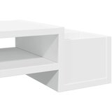  Stalak za monitor sa spremištem bijeli 100 x 27 x 15 cm drveni | shoptok.hr