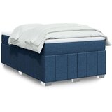 vidaXL Box spring postelja z vzmetnico modra 120x190 cm blago, (21306012) | Shoptok.si