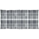 vidaXL Jastuci za vrtne stolice 2 kom sivi karirani 100x50x3cm tkanine | shoptok.hr