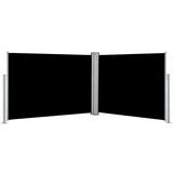  Zložljiva stranska tenda črna 120x1000 cm | Shoptok.si