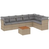 Maison Chic Seti vrtnega pohištva - Vrtna garnitura - Vrtni pohištvo set 8-delna z blazinami bež poli ratan, (21800845) | Shoptok.si