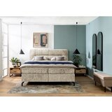 Esposa POSTELJA BOXSPRING 160 cm x 200 cm , tekstil svetlo rjava | Shoptok.si