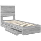  Krevet s od storage Siva Sonoma 75 x 190 cm Konstruirano drvo | shoptok.hr