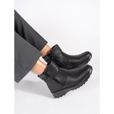 Shelvt Black comfortable insulated women's ankle boots Cijene