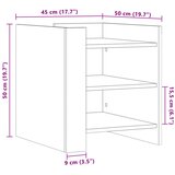  Noćni ormarić boja hrasta sonome 45x50x50 cm konstruirano drvo | shoptok.hr
