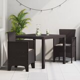 vidaXL set za vrtno jedilnico Set 3 Temno rjav Polipropilen | Shoptok.si