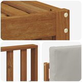  Set vanjskih sofa 4 kom. Prirodna i svijetlo siva Bijela 189,5 x 122,5 x 73 cm | shoptok.hr