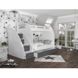  Dječji krevet na kat Zuzia s ladicama 200*120 cm - sivi | shoptok.hr