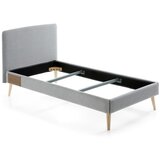 Kave Home Siva oblazinjena postelja Lydia, 90 x 190 cm | Shoptok.si