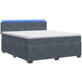  s box springom, madracem i LED-om Tamnosiva 200 x 200 cm | shoptok.hr