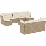  11-dijelni set vrtnih sofa od poliratana s jastucima bež | shoptok.hr