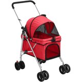  Sklopiva kolica za pse crvena 76x50x100 cm od tkanine oxford | shoptok.hr