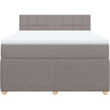 vidaXL Krevet s oprugama i madracem smeđesivi 140 x 190 cm od tkanine | shoptok.hr