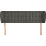  Uzglavlje s ušima tamnosivo 147x23x78/88 cm baršunasto | shoptok.hr