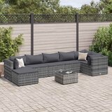 Maison Chic Seti vrtnega pohištva - Vrtna garnitura - Vrtni pohištvo set 8-delna z blazinami siva poli ratan, (21800835) | Shoptok.si