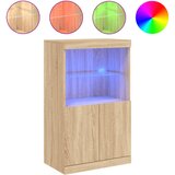Maison Chic Komoda - Predalnik z LED lučkami sonoma hrast 60,5x37x100 cm, (21721905) Cene