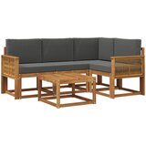  Set vanjskih sofa 5 kom. Prirodna i antracit Poliester | shoptok.hr