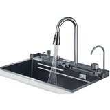 Oem Kuhinjski umivalnik, nerjaveče jeklo, inteligentni digitalni prikaz -Črna 75x45, (5000140157) Cene