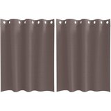  Zavjese za blackout s prstenovima 2 pcs Tamno smeđa | shoptok.hr