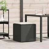  Kutija za jastučiće s pohranom Crna 50 x 50 x 50 cm poliratan | shoptok.hr