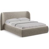 Makamii Tapecirani bračni krevet smeđe-sivi s prostorom za odlaganje s podnicom 180x200 cm Hauke – | shoptok.hr
