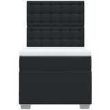  Krevet s oprugama i madracem crni 80 x 200 cm od umjetne kože | shoptok.hr
