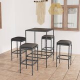 The Living Store Vrtna barska garnitura 5-delna z blazinami poli ratan siva - Vrtna Barska Garnitura, (21469217) | Shoptok.si