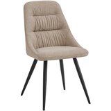 CARRYHOME stol, kovina, tekstil rjavosiva | Shoptok.si