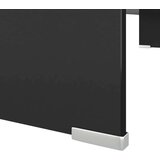 vidaXL Stalak za TV /Monitor Prozirno Staklo Crni 90x30x13 cm | shoptok.hr