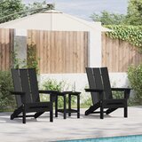 vidaXL Zložljivi stoli Adirondack 2 kosi Črna 74.5x80.5x90 cm HDPE | Shoptok.si