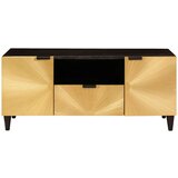 vidaXL TV omarica Črna in zlata 105 x 33 x 46 cm trden mangov les | Shoptok.si
