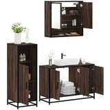 vidaXL 3-dijelni set kupaonskog namještaja boja smeđeg hrasta drveni | shoptok.hr