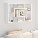 vidaXL zidna polica bijela 85 x 16 x 52,5 cm od konstruiranog drva Cijene