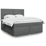 vidaXL Okvir kreveta s oprugama i madrac svjetlosivi 180x200cm tkanina | shoptok.hr