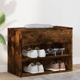  Klupa za cipele dimljeni hrast 60x30x45 cm konstruirano drvo | shoptok.hr