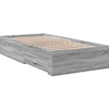 vidaXL Posteljni okvir s predali siva sonoma 100x200 cm inženirski les | Shoptok.si