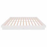 Okvir za krevet bijeli 200 x 200 cm od masivnog drva | Eponuda.ba