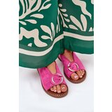 Boto Flat Sandals With Decoration Pink Haliones | Shoptok.si