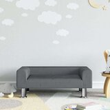  Otroški kavč temno siv 70x45x26,5 cm žamet | Shoptok.si
