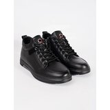 Shelvt Men's Black Insulated Lace-Up Shoes | ePonuda.com