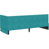  Kutni okvir kreveta s uzglavljem Tirkizna 80 cm x 200 cm Baršun | shoptok.hr