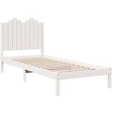  Daljši posteljni okvir brez vzmetnice bel 100x210 cm trden les, (21531806) | Shoptok.si