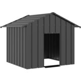 vidaXL Kućica za pse s krovom 131x101x102 cm pocinčani čelik | shoptok.hr