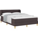 Box Spring postelja z vzmetnico temno rjava 140x190 cm tkanina, (22051736) | Shoptok.si