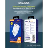 Kakusiga adapter hišni polnilec 220V Gun Quick Charge 65W vhod 1x USB A in 1x Type C - s kablom Type C - Type C 3.0 bel | Shoptok.si