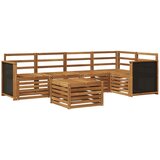 vidaXL Kotna sedežna garnitura 5 pcs Naravna Masiven les akacije, (5000283379) | Shoptok.si